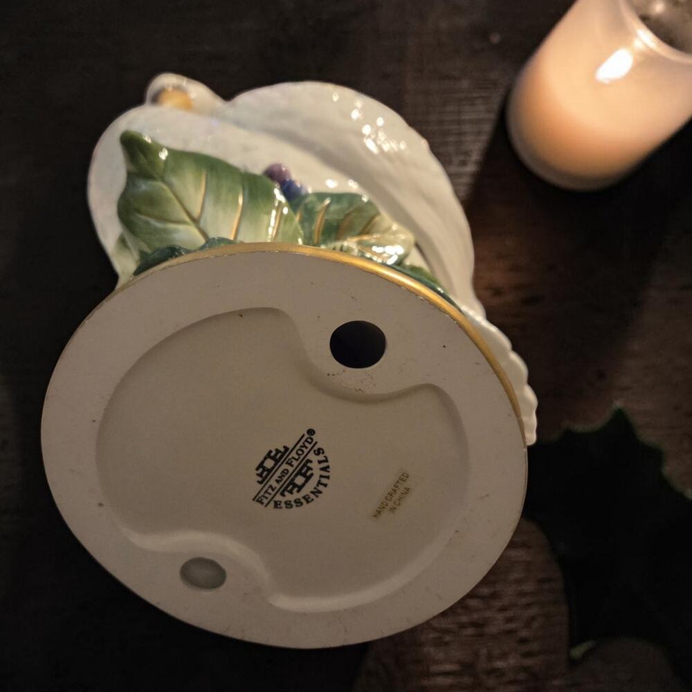 Swan Candleholder Fitz and Floyd Essentials Holiday Swan Collection Christmas - Picture 5 of 10